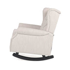 Fabric Tufted Wingback Rocking Chair