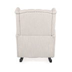 Fabric Tufted Wingback Rocking Chair