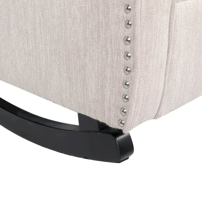 Fabric Tufted Wingback Rocking Chair