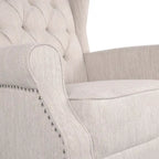 Fabric Tufted Wingback Rocking Chair