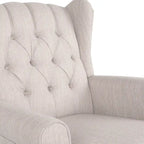 Fabric Tufted Wingback Rocking Chair