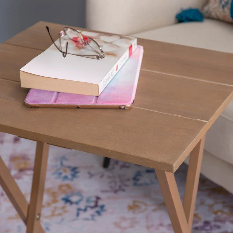 Foldable TV Tray Table Set with Storage Stand