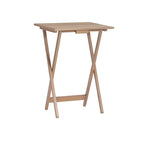 Foldable TV Tray Table Set with Storage Stand