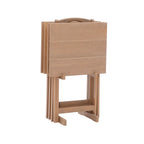 Foldable TV Tray Table Set with Storage Stand