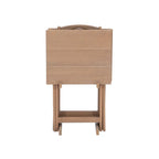 Foldable TV Tray Table Set with Storage Stand