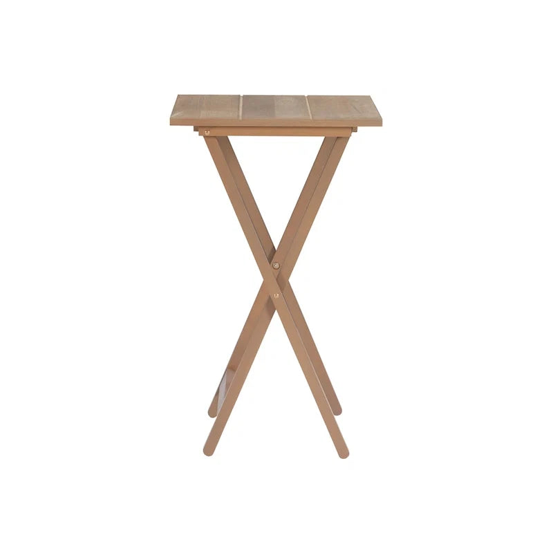 Foldable TV Tray Table Set with Storage Stand