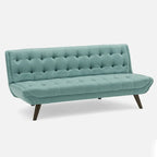 Modern Armless Fabric Adjustable Folding Sofa Bed - 71.06*22.05*32.09 inches