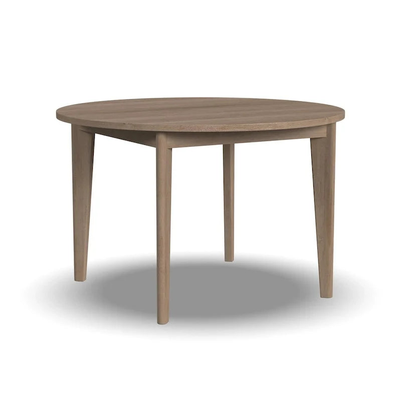 5-Piece Brown Wood Round Dining Set with Cane Back Chairs - 47 x 30 x 47