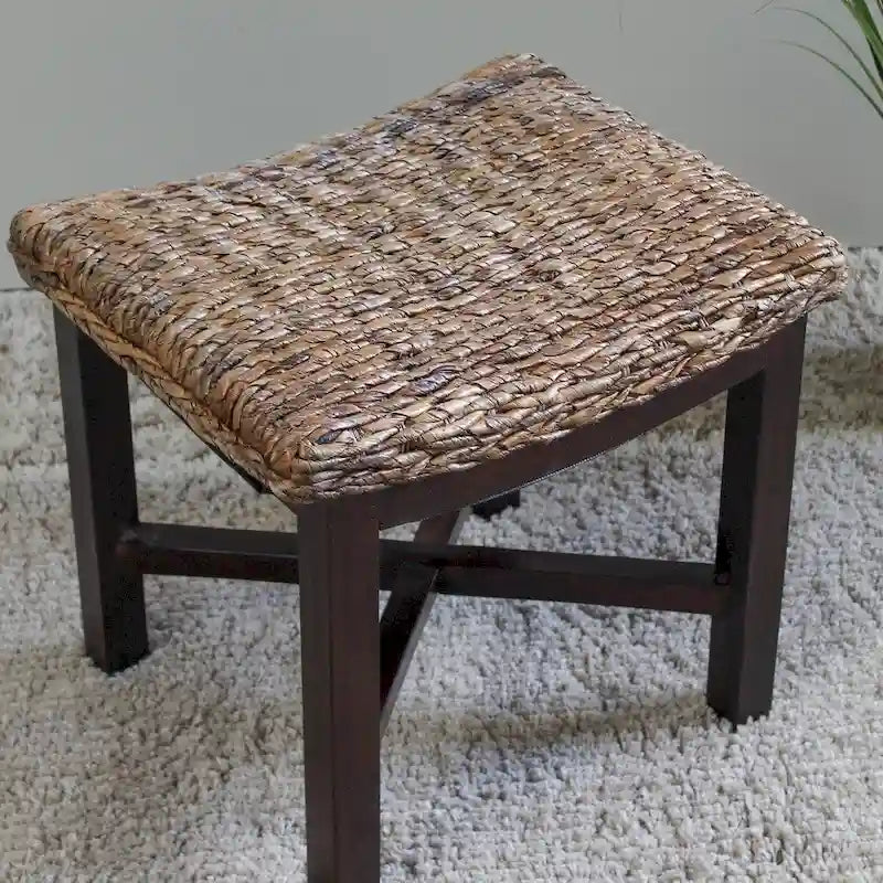 Arizona Woven Abaca Foot Stool – 19 Inch