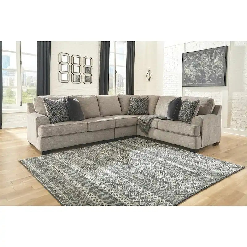 3-Piece Contemporary Stone Sectional