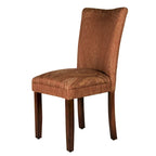 Parsons-Style Dining Chair with Damask Upholstery