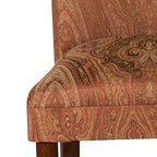 Parsons-Style Dining Chair with Damask Upholstery