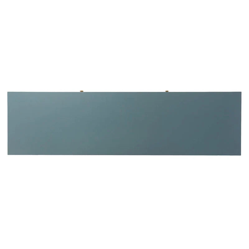 TV Stand with Rattan Cabinet Doors for TVs up to 56 Inches - Mint / Gold