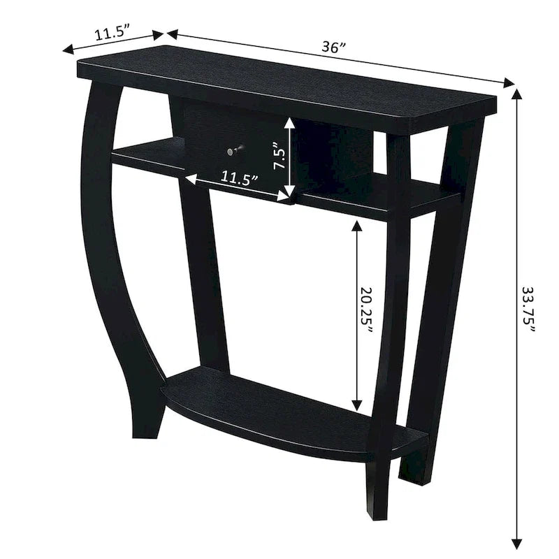 1-Drawer Console Table with Shelf