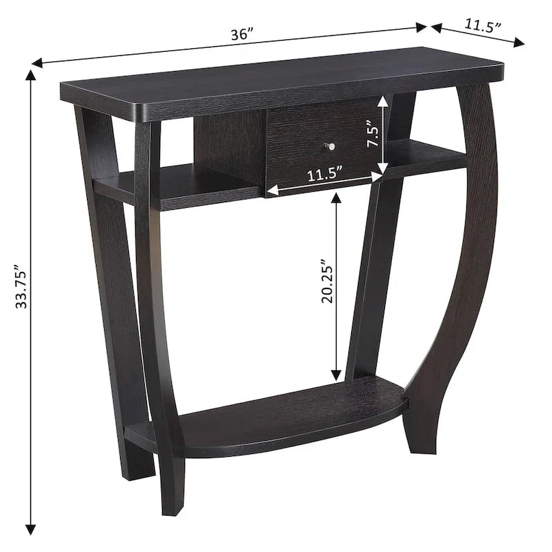 1-Drawer Console Table with Shelf