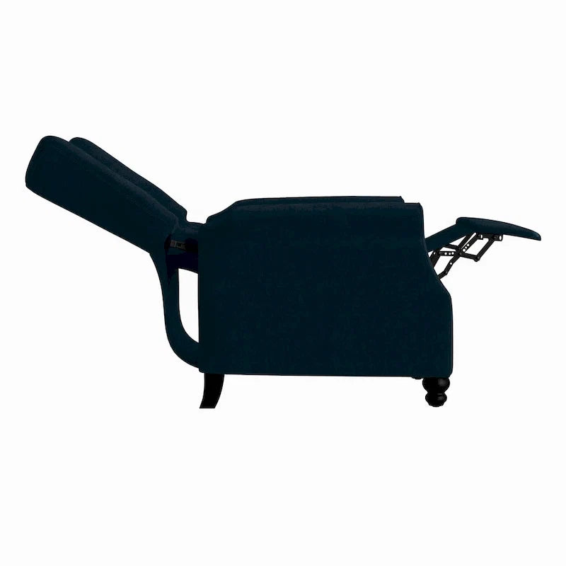 Velvet Pushback Recliner Chairs, Set of 2