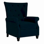 Velvet Pushback Recliner Chairs, Set of 2