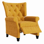 Velvet Pushback Recliner Chairs, Set of 2