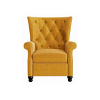 Velvet Pushback Recliner Chairs, Set of 2