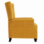 Velvet Pushback Recliner Chairs, Set of 2