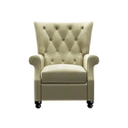Velvet Pushback Recliner Chairs, Set of 2