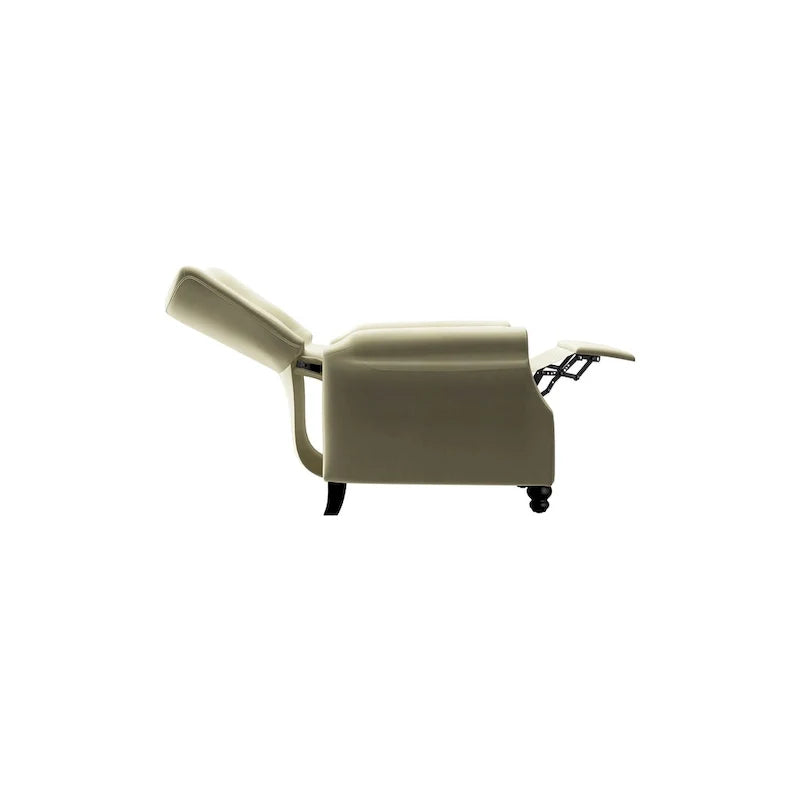 Velvet Pushback Recliner Chairs, Set of 2