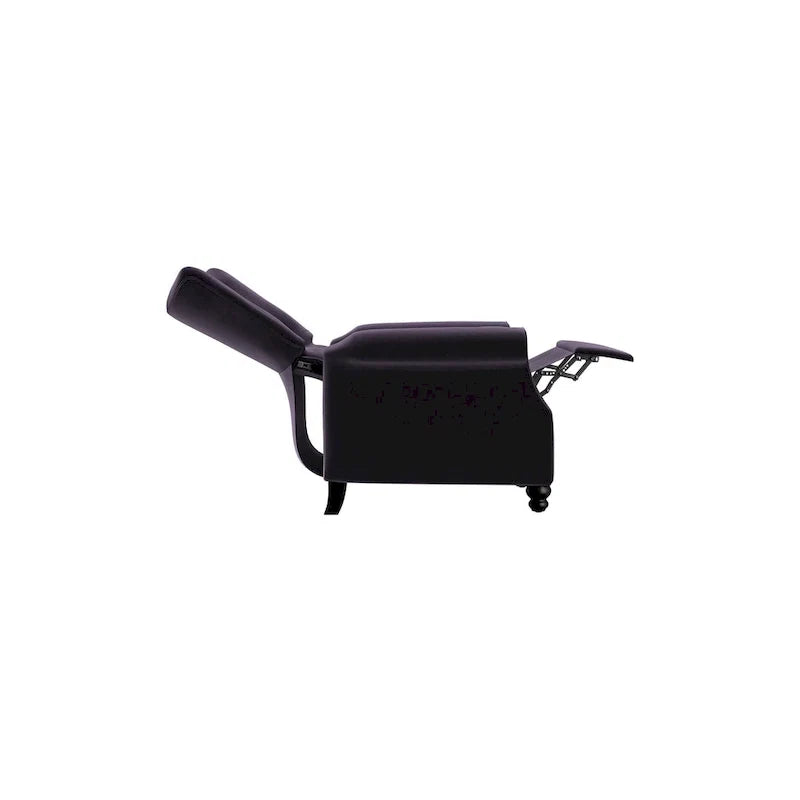 Velvet Pushback Recliner Chairs, Set of 2
