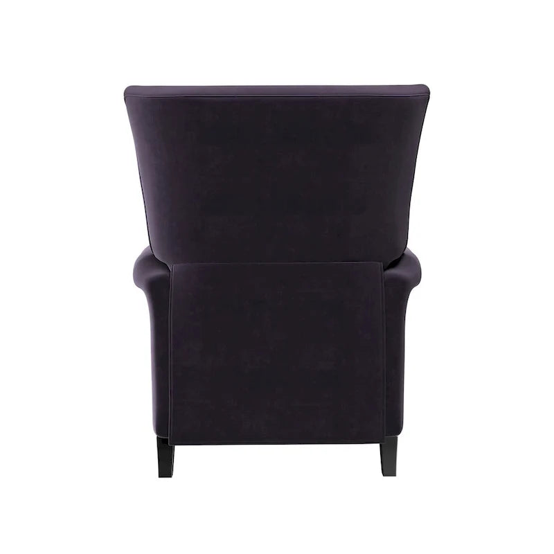 Velvet Pushback Recliner Chairs, Set of 2