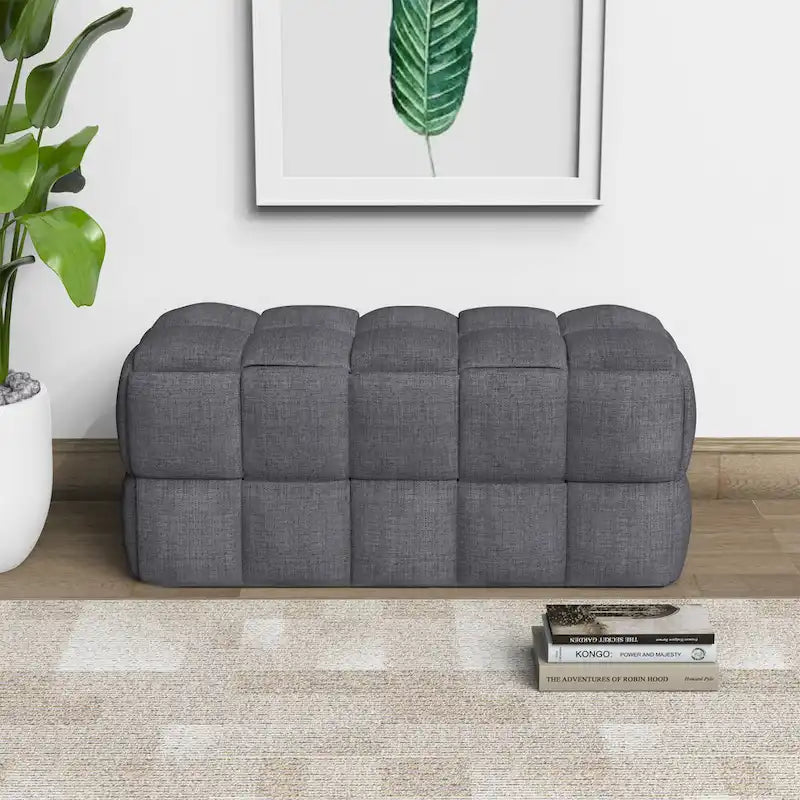 36-Inch Padded Box Weave Bench