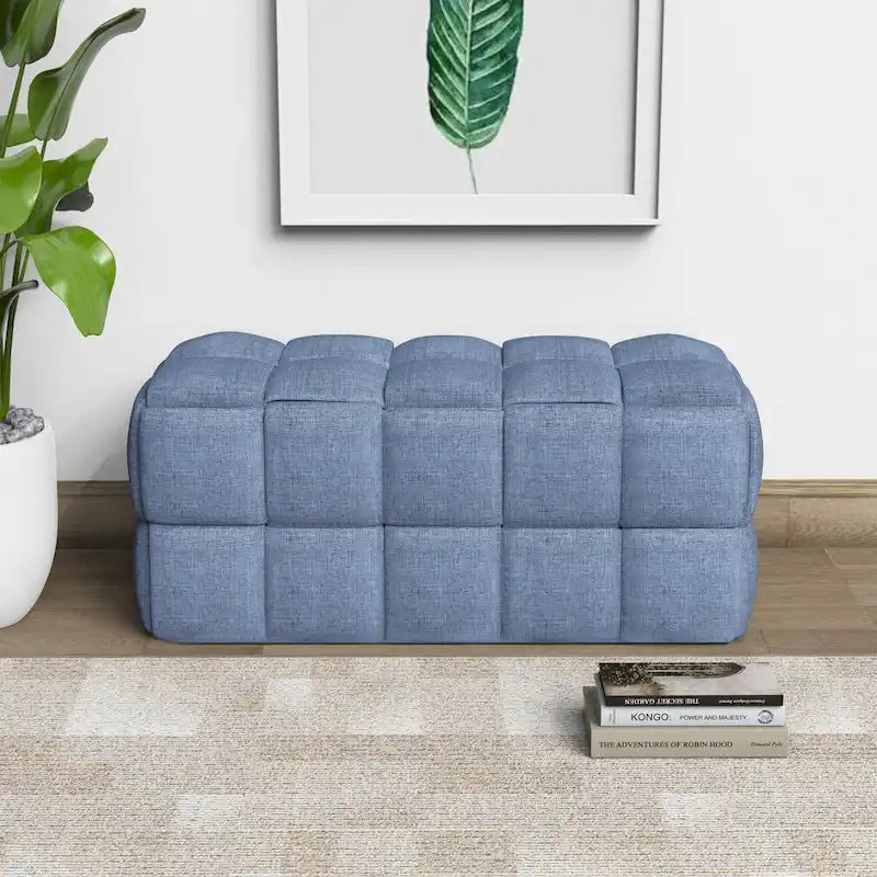 36-Inch Padded Box Weave Bench