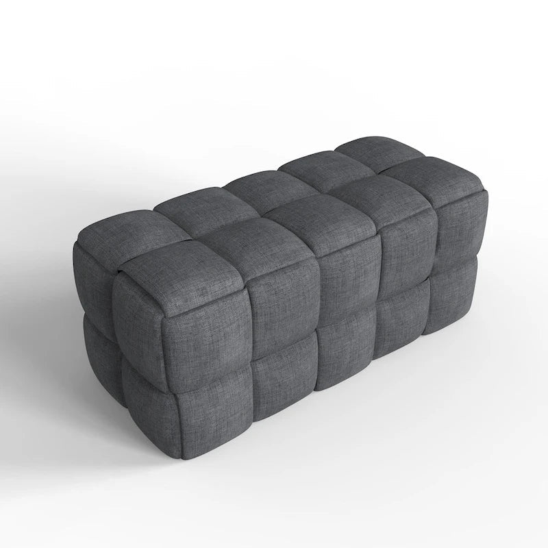 36-Inch Padded Box Weave Bench