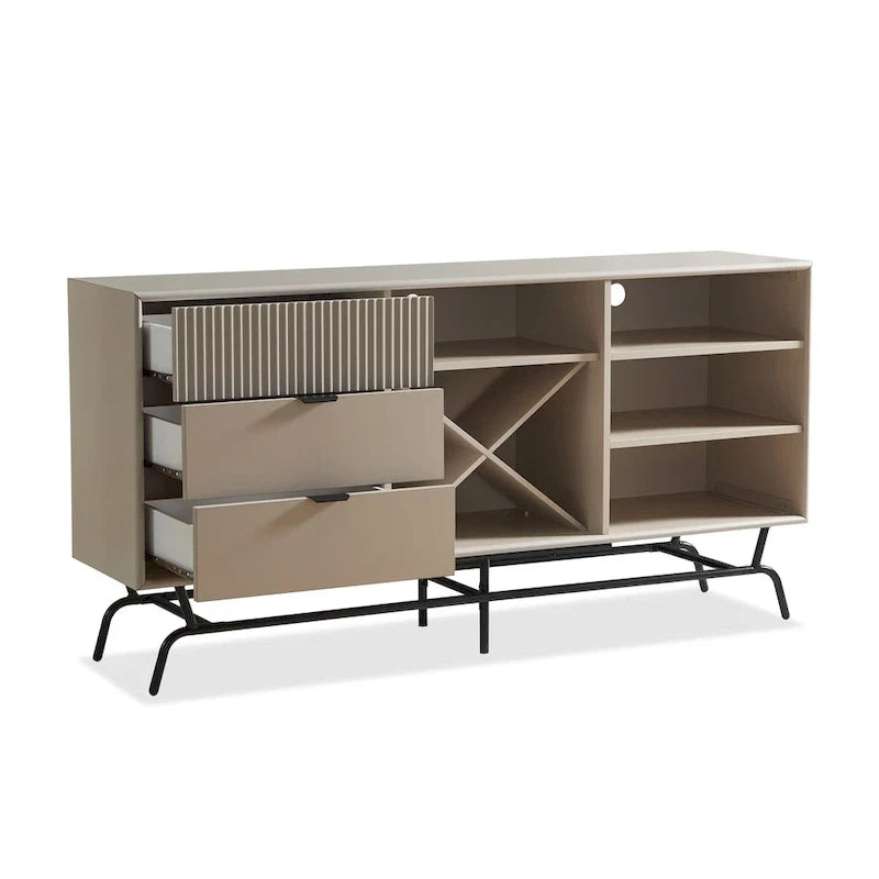 60-Inch Dining Buffet and Sideboard with Wine Storage