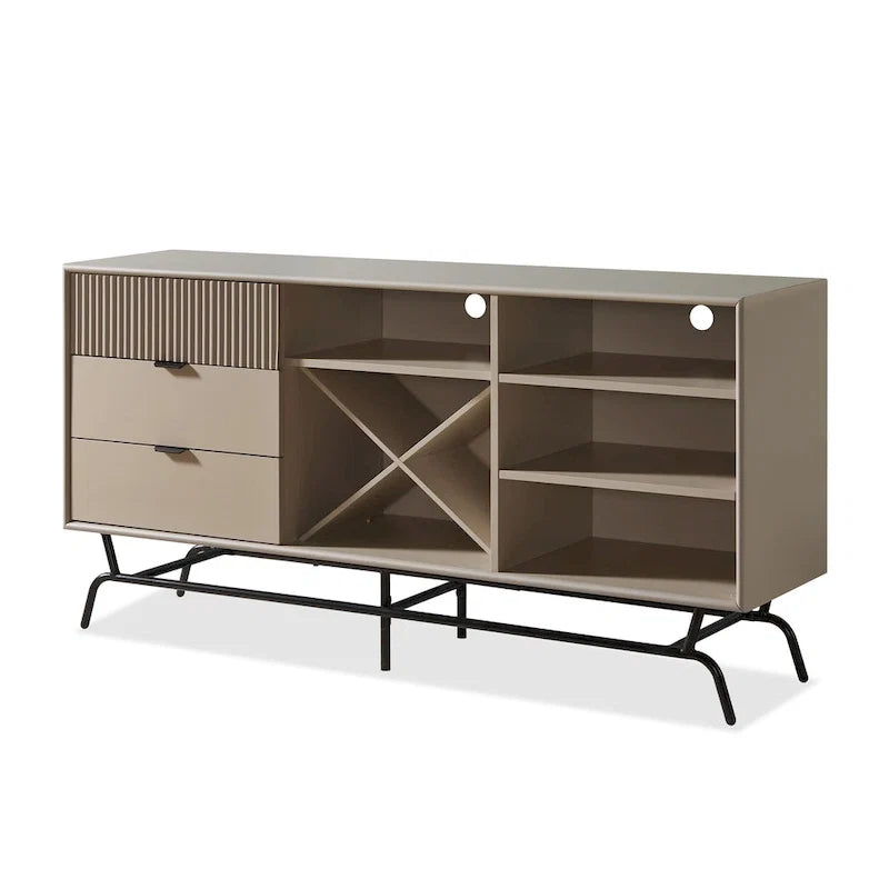 60-Inch Dining Buffet and Sideboard with Wine Storage