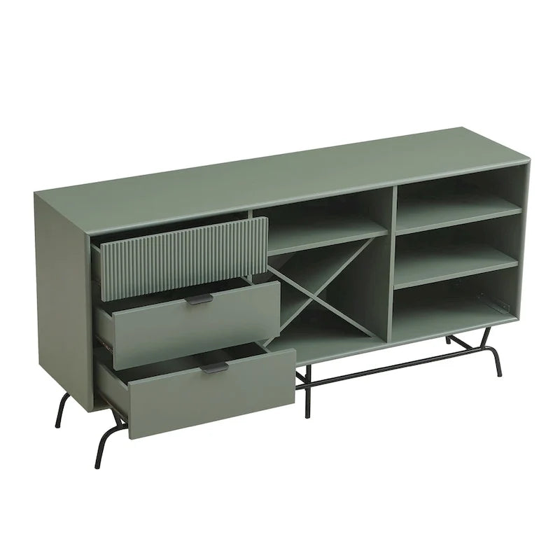 60-Inch Dining Buffet and Sideboard with Wine Storage