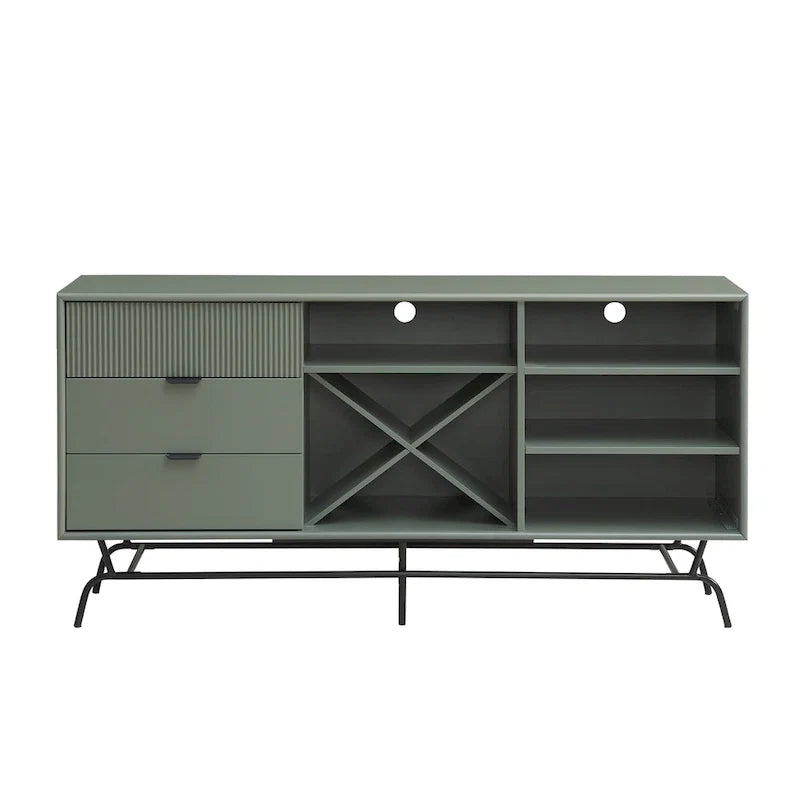 60-Inch Dining Buffet and Sideboard with Wine Storage