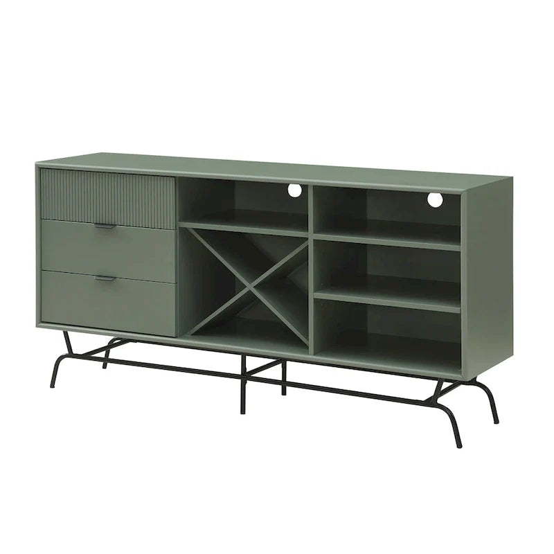 60-Inch Dining Buffet and Sideboard with Wine Storage