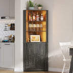 66 Corner Cabinet with LED Light
