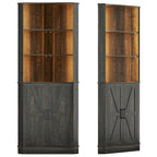 66 Corner Cabinet with LED Light