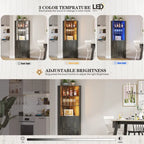 66 Corner Cabinet with LED Light
