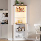 66 Corner Cabinet with LED Light