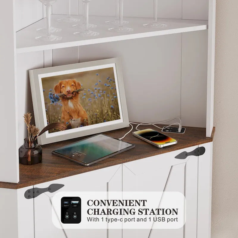 66 Corner Cabinet with LED Light