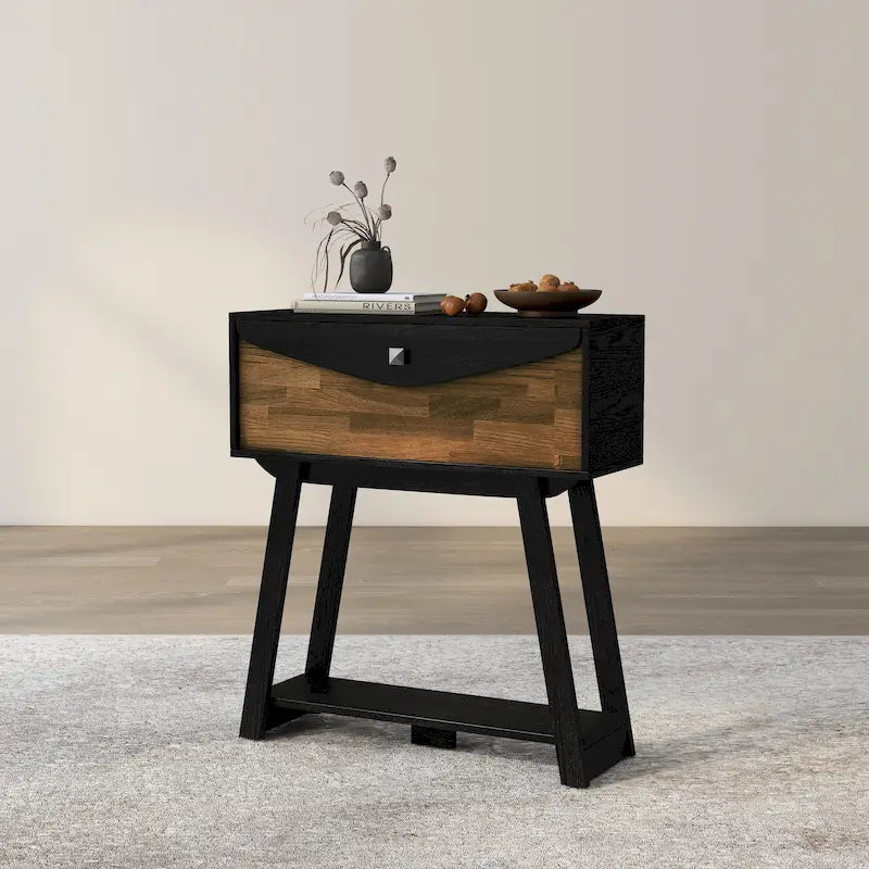 32-inch Console Table with 1 Drawer and 1 Open Shelf