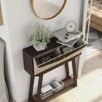 32-inch Console Table with 1 Drawer and 1 Open Shelf