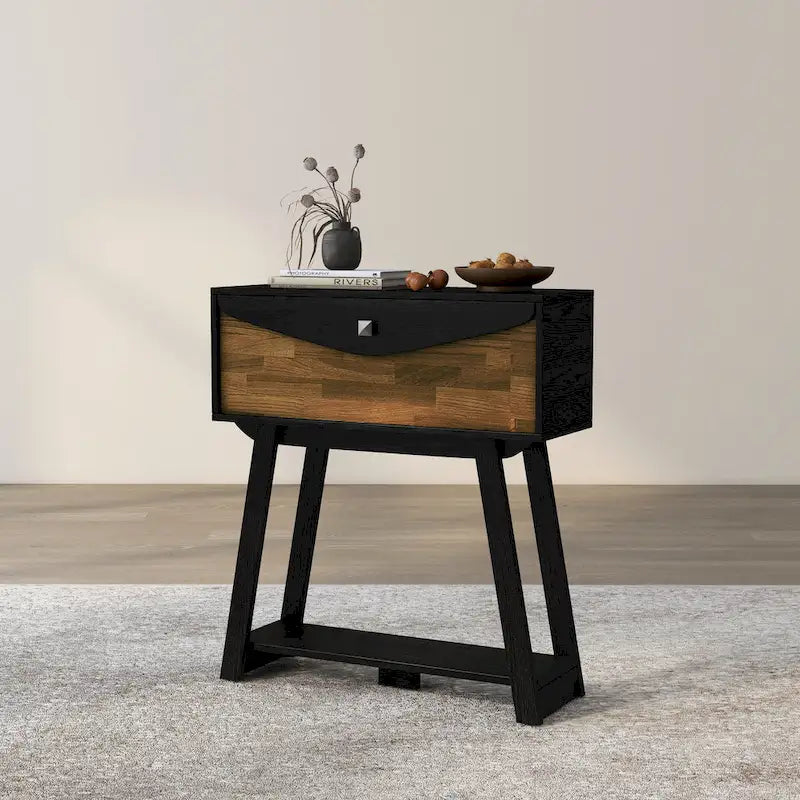 32-inch Console Table with 1 Drawer and 1 Open Shelf