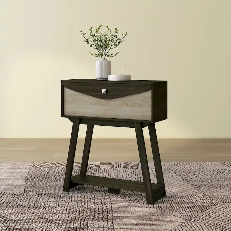 32-inch Console Table with 1 Drawer and 1 Open Shelf