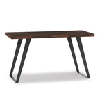 Acacia Wood Flat Top Desk with Metal Legs – 54 Inch