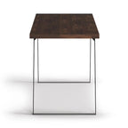 Acacia Wood Flat Top Desk with Metal Legs – 54 Inch