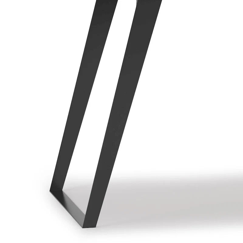 Acacia Wood Flat Top Desk with Metal Legs – 54 Inch