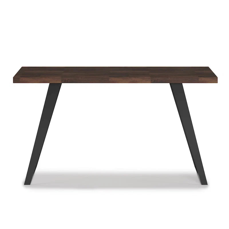 Acacia Wood Flat Top Desk with Metal Legs – 54 Inch