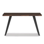 Acacia Wood Flat Top Desk with Metal Legs – 54 Inch